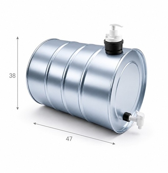 60Lt Dorse Galvanizli Metal Su Tankı